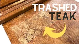 I restored this absolutely WRECKED Teak Dining Table