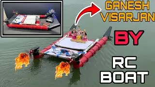 Ganesh visarjan by rc boat 🙏 || how to make rc boat || #diy ganesh visarjan rc boat |