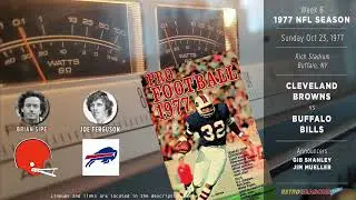 1977-Oct-23 • CLE/BUF • Cleveland Browns vs Buffalo Bills - Classic Football Radio Broadcast