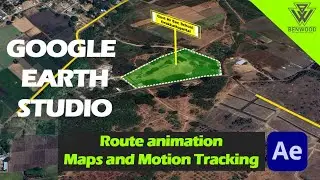 Map Animation and 3D Tracking  for Land Listing using google map studio + After Effect - Real Estate