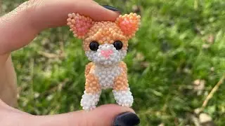 Туториал на амигуруми котика из бисера 1 часть