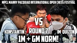 1 MILLION PESOS + GM NORM PAG NAG CHAMPION! Sek vs IM Quizon MPCL Manny Pacquiao Chess Festival 2022