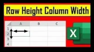 How to change Rows Height Column Weight in Excel || Autu Adjust Row Height Column Weight 