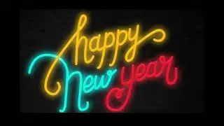 Framed New Years picture, no music, screensaver party image