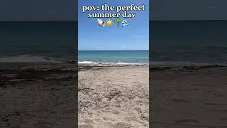 i ❤️ the beach!! i’ve missed it sm! do u live by the water?? 🐚🌴🌊🫧 #shorts #fypシ #vlog #beach