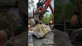 The challenges of setting large boulders 😳