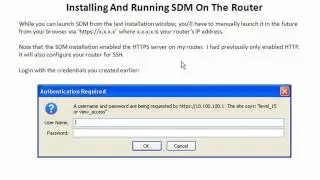 Installing Cisco Security Device Manager (SDM) - Part 3