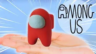 🔴MINIATURE AMONG US! How to make Easy Polymer Clay, and Fondant DIY Tutorial