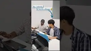 How a employee entertain to his favourite team member..🤣  #business #office #funny #officefun