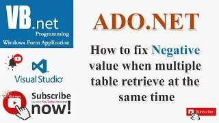VB.NET | How to fix negative value when multiple tables retrieve at the same time