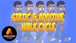 Making a static and an additive walk cycle in Anime Studio/MOHO Pro.