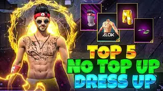 Top 5 No Top Up Best Dress Up | Top 5 No Top Up Dress Combination In Free Fire