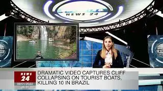 Dramatic video captures cliff collapsing on tourist boats, killing 10 in Brazil