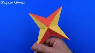 Как сделать 3D сюрикен из бумаги