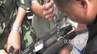 Fire dept helping cops open handcuffs on criminal's wrist