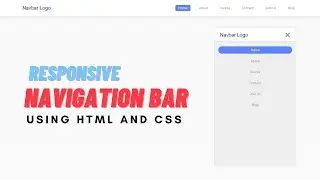 How to Create Responsive Navigation Bar using HTML and CSS