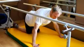 Mat, bars, exercises for spinal patients