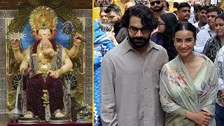 Rajkummar Rao-Patralekha Reach Lalbaugcha Raja To Seek Blessings From Ganpati Bappa On Ganesh Utsav