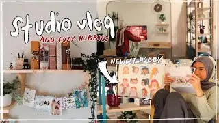 studio vlog and cozy hobbies ✿ reading, pen paling, and more