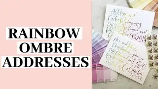 Rainbow Ombre Envelope Addressing using Adobe InDesign