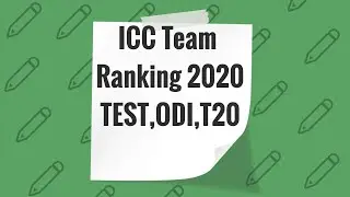 ICC Team Ranking 2020 | TEST | ODI | T20