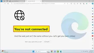 How to Fix You’re Not Connected Error in Microsoft Edge | Windows
