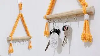Macrame Key Holder | Macrame Jewelry Holder | Macrame Entrance Organizer Wall Hanging Key Chain