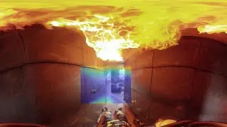 Thermal 360° micro drone:  Operational exercise under a fire roller at the Dortmund fire house