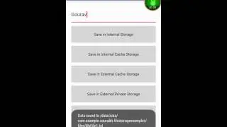 How to Store files in Internal Storage, Cache Storage, External SD Card Storage in Android