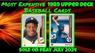 1989 Upper Deck Most Expensive eBay Sales Baseball Cards - July 2024