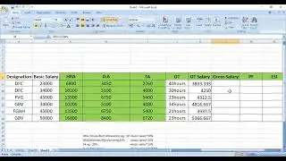 Employee Salary Sheet