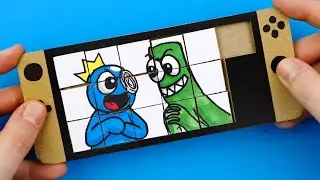 Green VS Blue Nintendo Switch Puzzle Game - DIY RAINBOW FRIENDS ARTS & PAPER CRAFTS