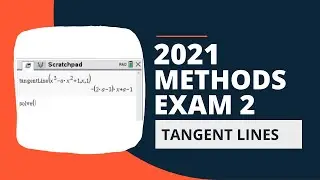 2021 Maths Methods Exam 2 Multiple Choice Question 7 Solution | TANGENT LINES