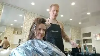 Выпрямление волос Goldwell. Отрезала длинные волосы