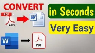 Convert Word File to PDF || PDF to Word