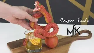 How To Make Dragon Snake and Apple Diorama / Polymer Clay / Epoxy resin