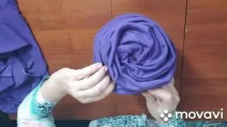 Необычная шапка из трикотажного платья.
