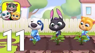 My Talking Tom Friends Gameplay Walkthrough Part 11 - Hank, Becca and Ginger Gardening [iOS/Android]