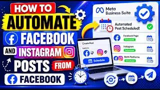 HOW TO AUTOMATE FACEBOOK AND INSTAGRAM POSTS FROM FACEBOOK 2024 | FACEBOOK