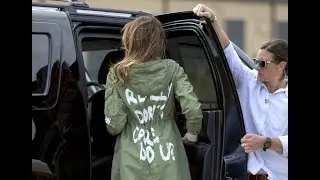 President Trump says Melania's jacket message is about fake news after spokeswoman