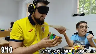 9/10 - 3x3 MBLD  Official Solve - Romanian Breaking Records 2024