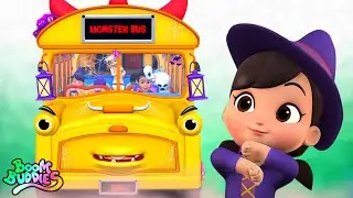 Halloween Wheels On The Bus, Fun Ride + More Vehicle Songs for Kids