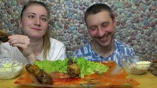 MUKBANG HOT SMOKED CHICKEN LEGS 🍗 