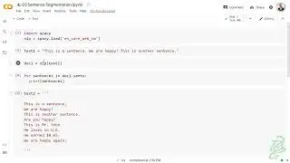 06 - NLP Sentence Segmentation with Spacy - Part 02