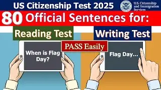 NEW 2025 - USCIS OFFICIAL English Reading and Writing Test for US Citizenship Interview