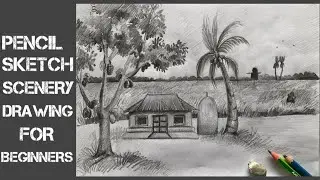 How to Draw Scenery with pencil step by step Part -02 | pencil sketch scenery drawing for beginners