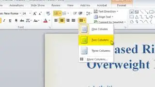 Microsoft PowerPoint: How to Create Columns in a Placeholder