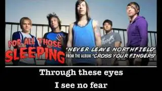 For All Those Sleeping - Never Leave Northfield (w/ Lyrics)