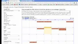 Google Calendar: Embedding a Google Calendar on a Web site