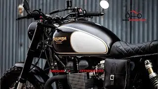 New Triumph Twin Black Star Cafe Racer| New Triumph Street Twin Custom by Macco Motors
